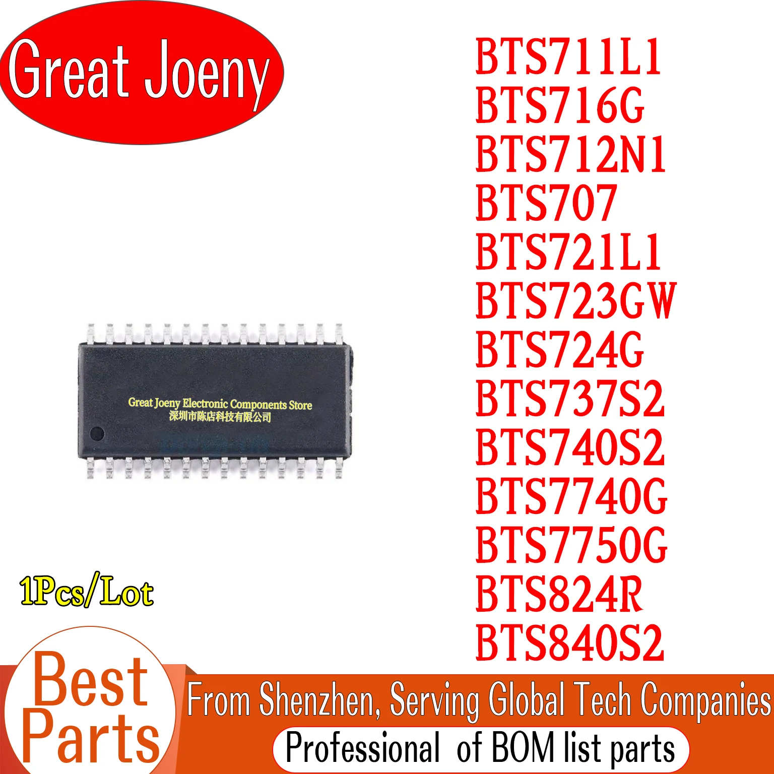 (1piece)100% New BTS711L1 BTS716G BTS712N1 BTS707 BTS721L1 BTS723GW BTS724G BTS737S2 BTS740S2 BTS7740G BTS7750G BTS824R BTS840S2