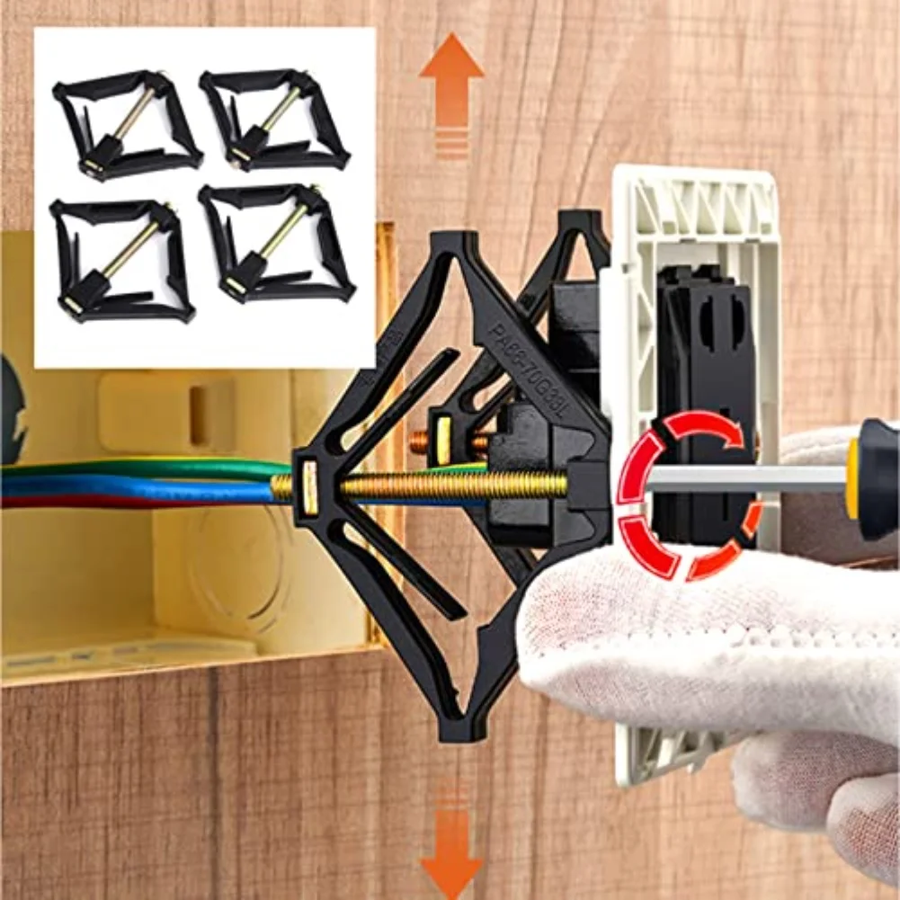 Black 86 Junction Repairer Efficient Repair Solution Robust Load-bearing Easy Screwdriver Installation For 86-type Square Boxes