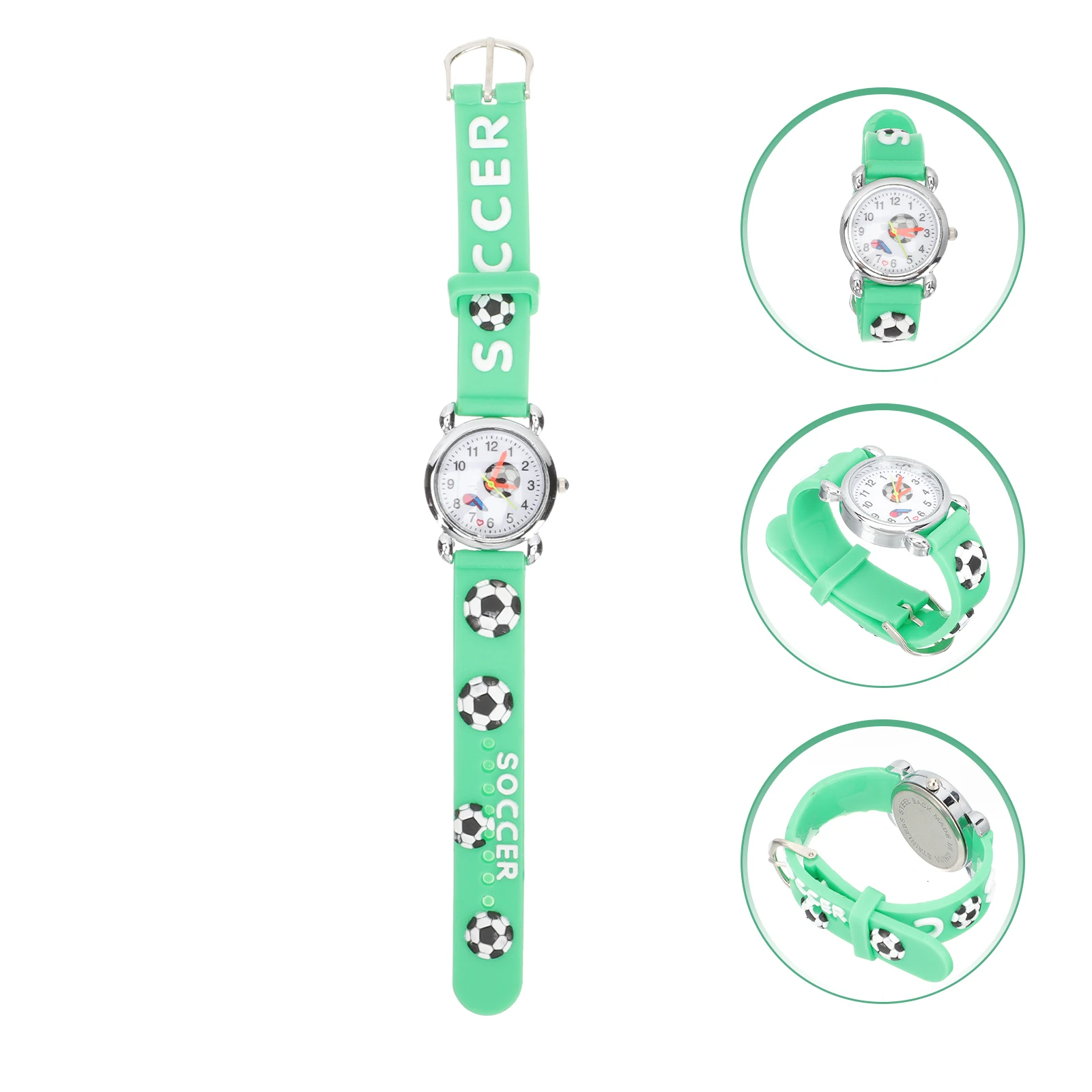 

Adorable Silicone Cartoon Strap Durable Wear-Resistant Children'S Wrist For Boys Girls Clear Dial Adjustable Rubber Strap