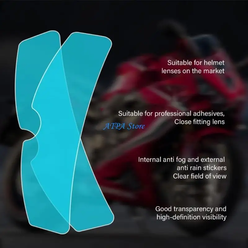 U13C мотоциклетные шлемы, линзы, пленка, наклейки, патчи, непромокаемые, противотуманные, улучшают видимость, снаряжение для на
