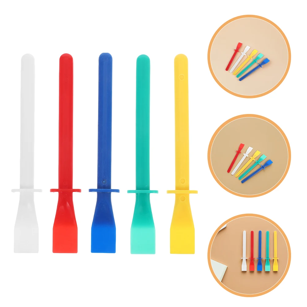 

50pcs Plastic Applicator Flexible Glue Spreaders For Art Projects Durable Material Diy Crafts Wall Decoration Painting Scrapers