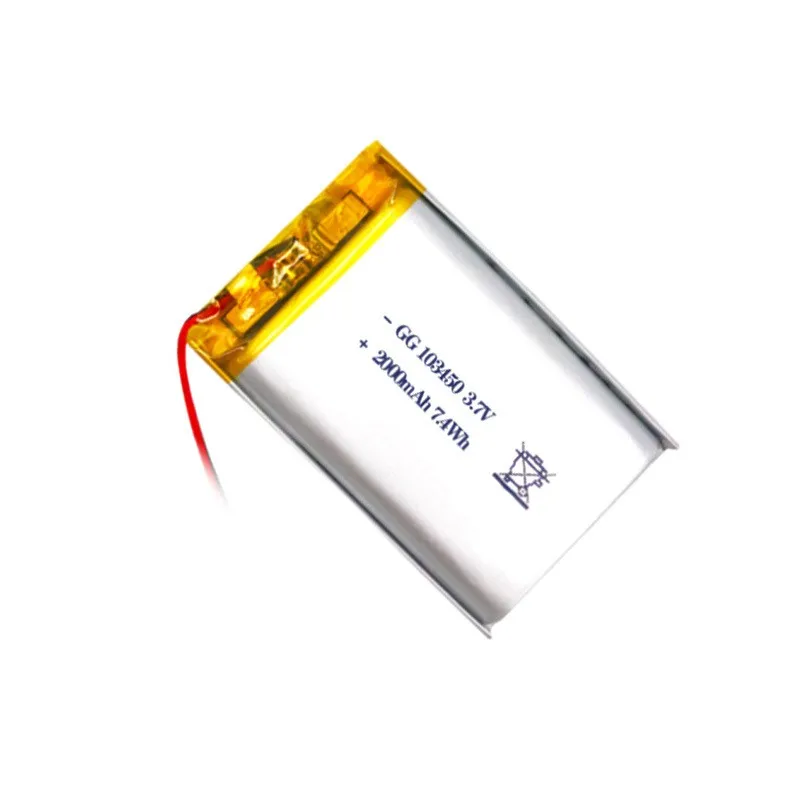 buy more will cheap KC certification 103450 polymer lithium battery 3.7V 2000mAh beauty device GPS locator cell