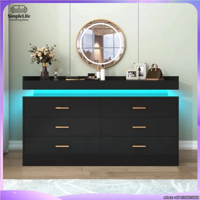 comoda-de-madera-blanca-con-luces-led-gabinete-de-almacenamiento-con-cajones-organizador-de-ropa-para-dormitorio-moderna-y-minimalista
