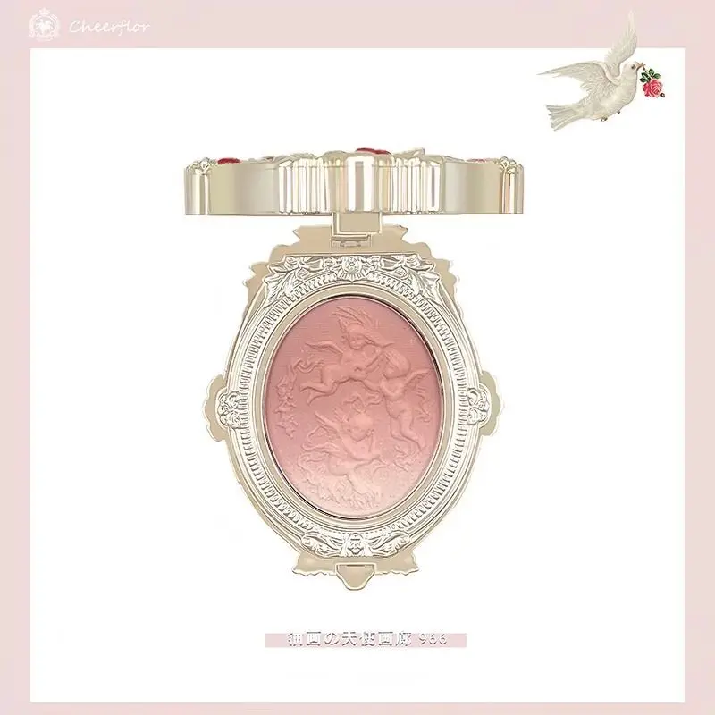 Cheerflor-Palette de blush rose haute brillance 256 pour le visage, produits cosmétiques durables, 3 documents