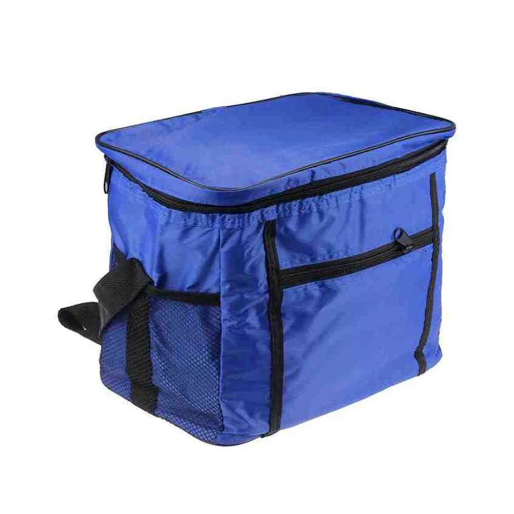 1pcs Insulated Lunch Bag Oxford Cloth Thermal Cooler Tote For Picnic School Work Sandwich Snack Storage Blue Picnic Bag Lunch