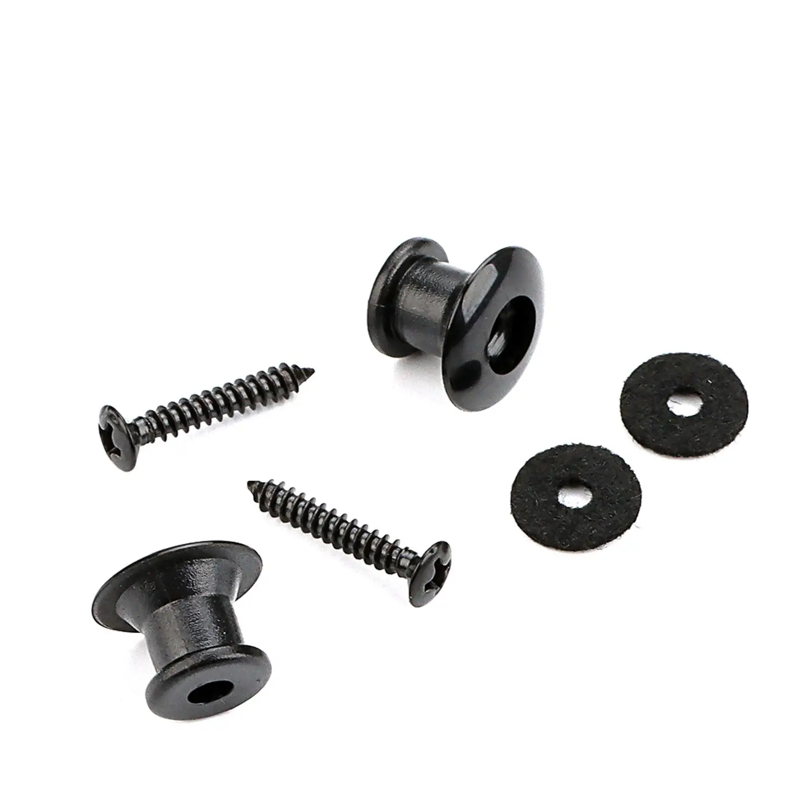 Secure Plastic Guitar Strap Lock Button Set Durable End Pins Buckle Replacement Tools for Electric Guitar