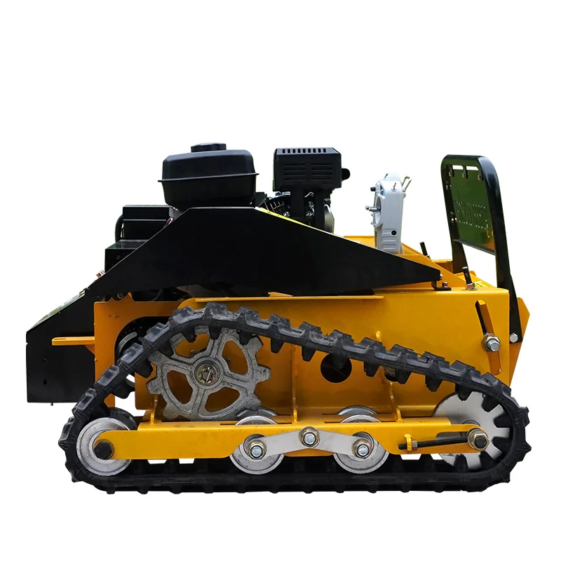 Customized CE EPA Petrol Engine All Terrain Grass Cutting Machine Agriculture Rubber Tracks Remote Control Robot Lawn Mower