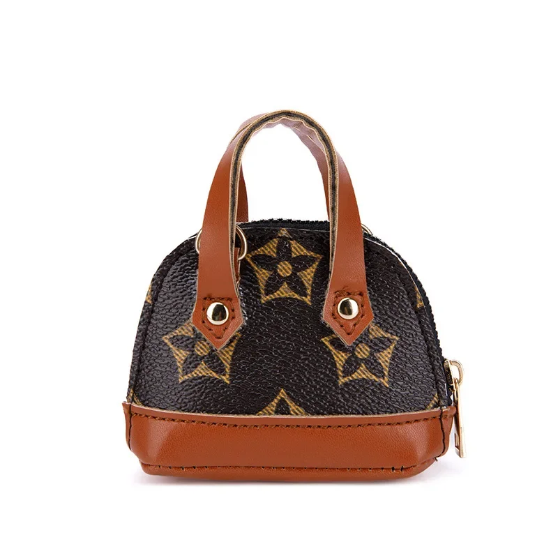 العصرية خمر الأزهار عملة المحفظة المحمولة Crossbody أحمر الشفاه شل سماعة محفظة صغيرة للجنسين بو الجلود حقيبة مستحضرات التجميل
