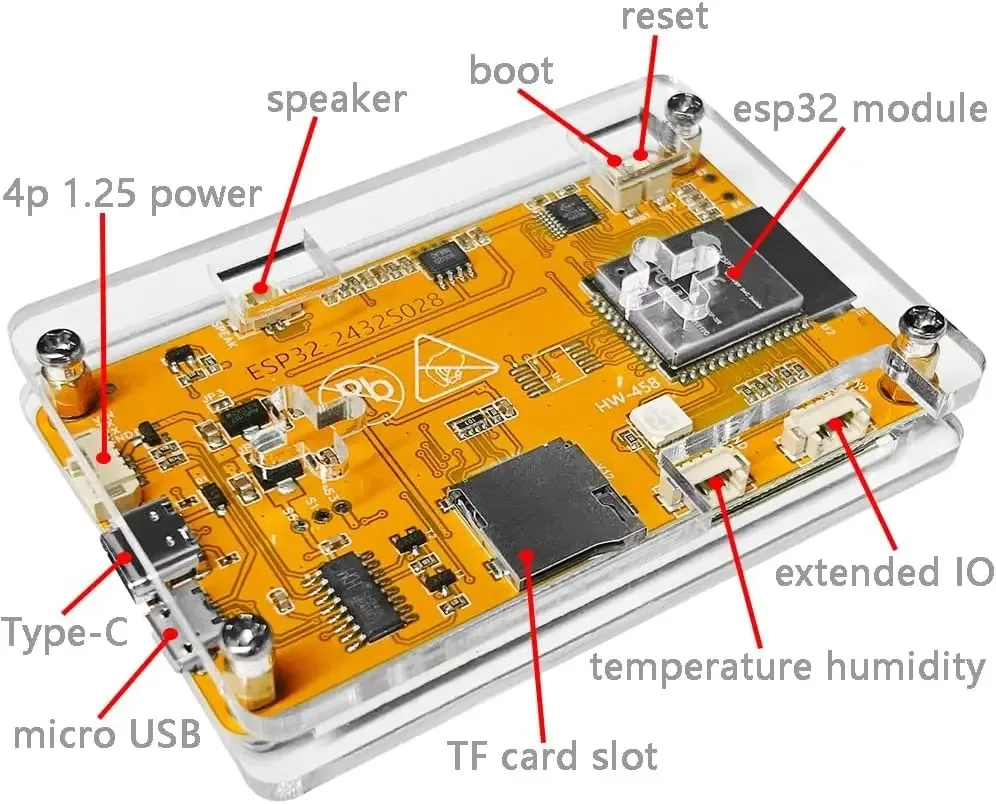NerdMiner V2 NMMiner ESP32-2432S028R ESP32 Development Board 2.8 inch Display Module Resistive Touchscreen + Acrylic Case