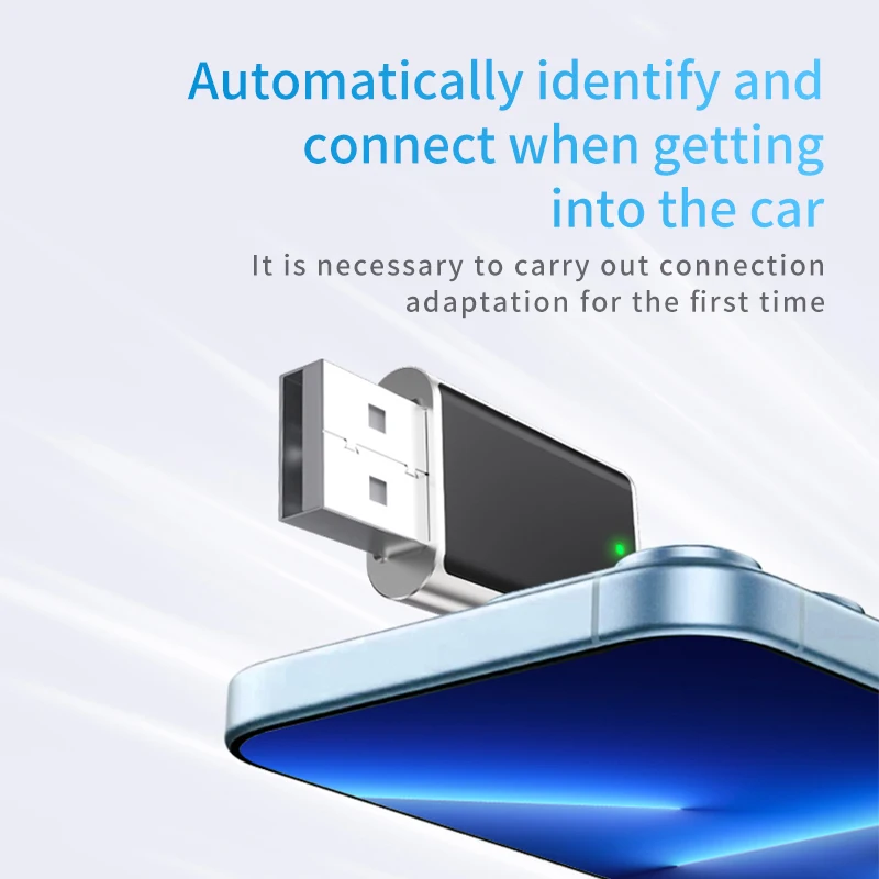 Adattatore CarPlay wireless 2in1 Dongle Android Auto Connessione rapida Dongle USB Smart Mini Box Plug Play per auto con CarPlay cablato