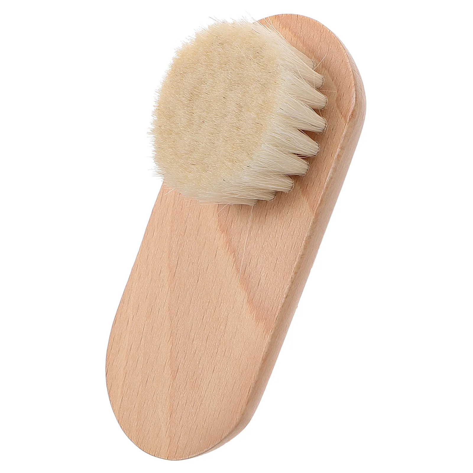 Szczoteczka do czyszczenia paznokci z drewna bukowego i wełny, delikatny czyścik do paznokci, wielofunkcyjne przenośne narzędzie do pedicure dla kobiet i mężczyzn.