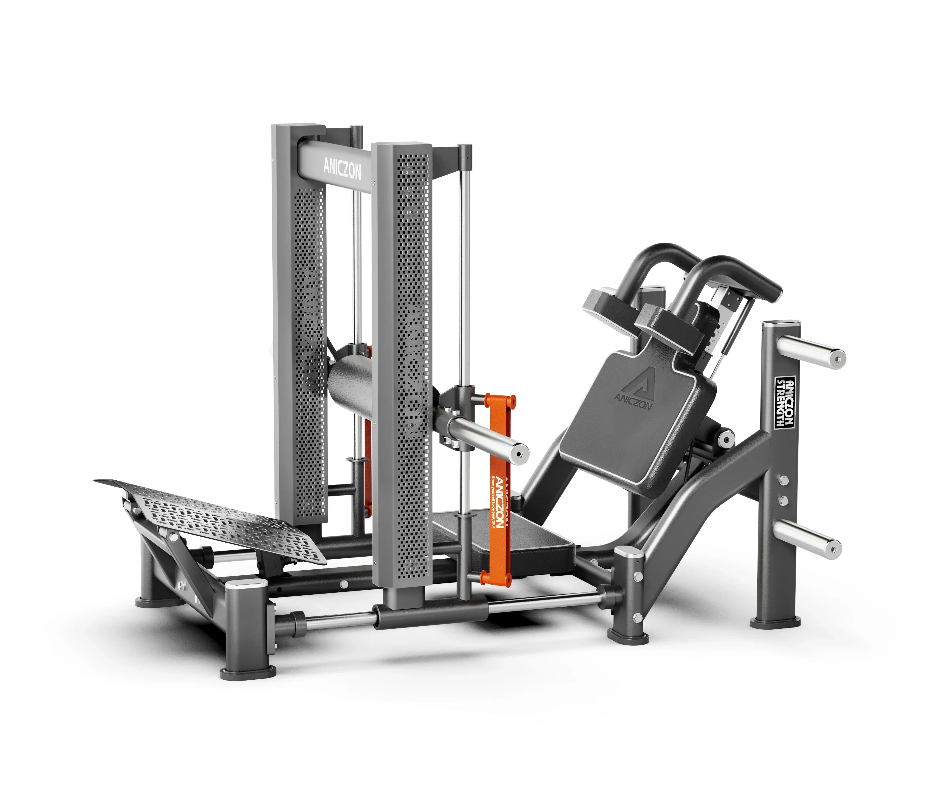 Plate Loaded Smith Hip Thrust Trainer Bodybuilding Machine Safety Features with  Resistance Band for  Hip Workout
