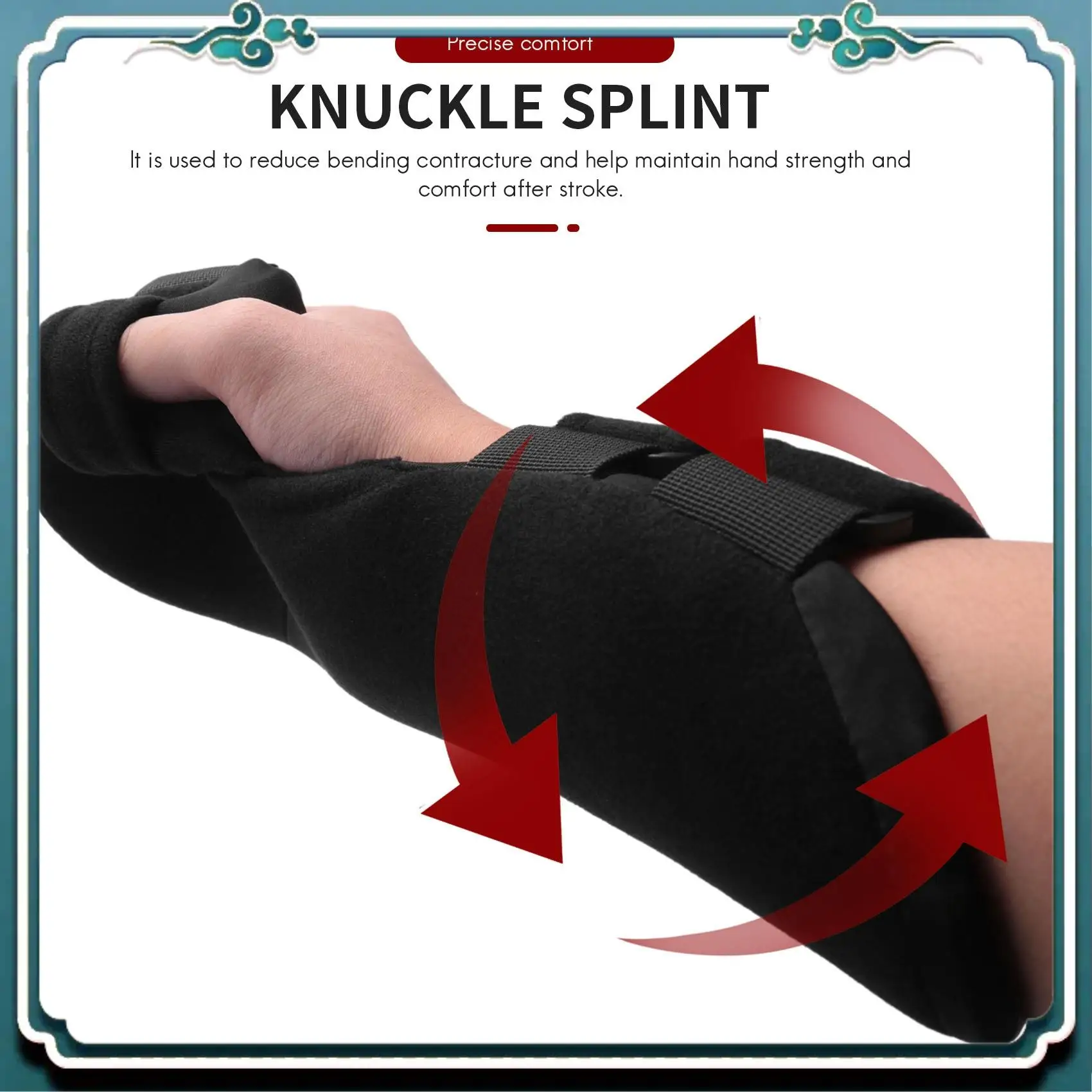 A65G-Soft Functional Resting Hand Splint For Flexion Contractures - Stroke Hand Brace