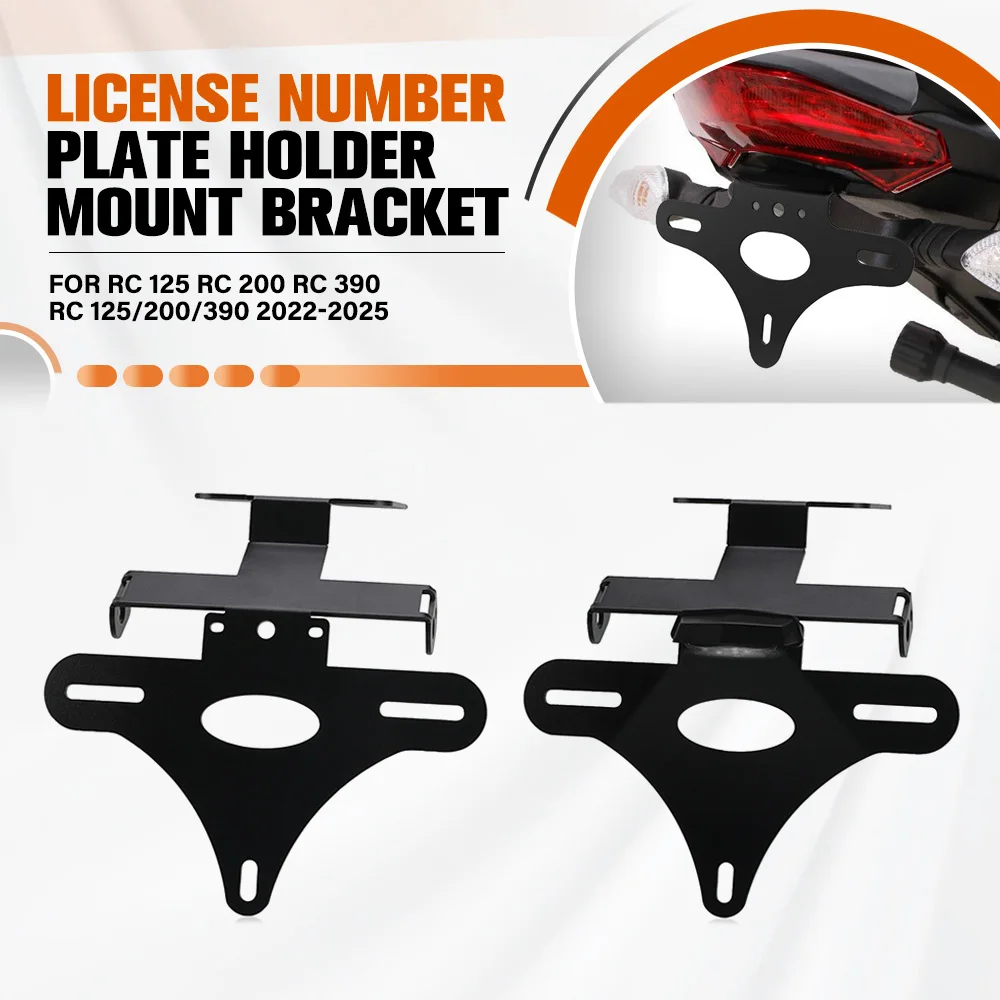 

For RC 125 RC 200 RC 390 RC 125/200/390 2022-2025 License Plate Holder Motorcycle Tail Tidy Fender Eliminator Bracket LED Light
