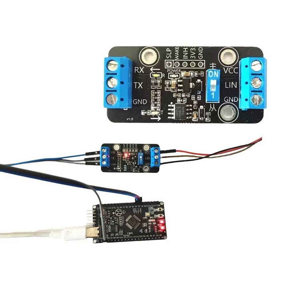 TTL To LIN Bus Module TJA1021 LIN To TTL Converter LIN Communication Debugging 12V 24V System 20kbps 3.3V 5V MCU Level Board