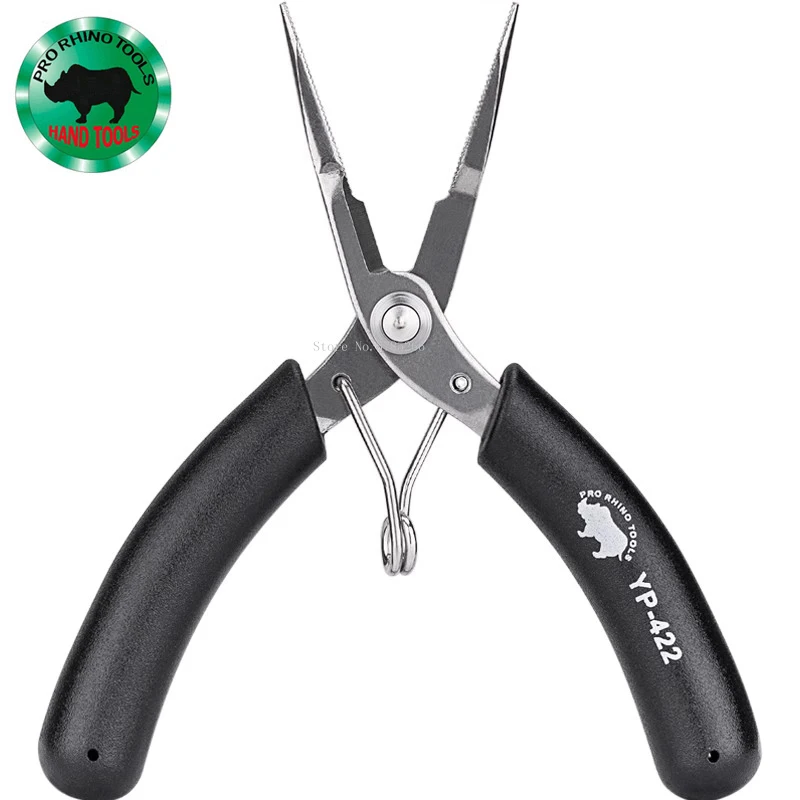 Japan RHINO Mini Sharp Nose Pliers YP-422 Mini 4.5-inch Teeth Sharp Nose Pliers Slender With Shear Function