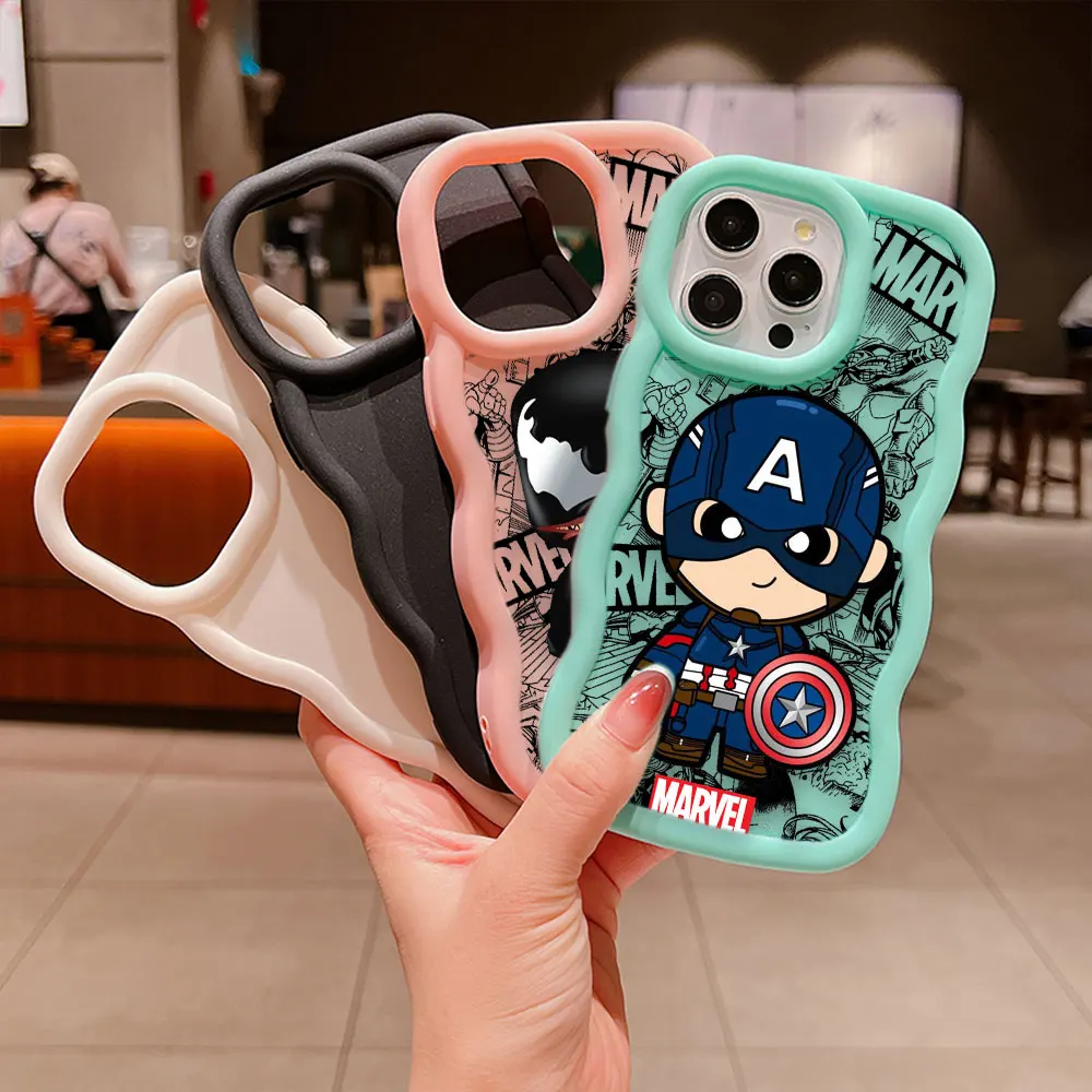 

Captain America Venom Hulk Wave Case For REALME 7i 9i 11 12 C21Y C25Y C30 C33 C35 C53 C55 C63 C65 C67 Narzo 50 Case Funda Capa