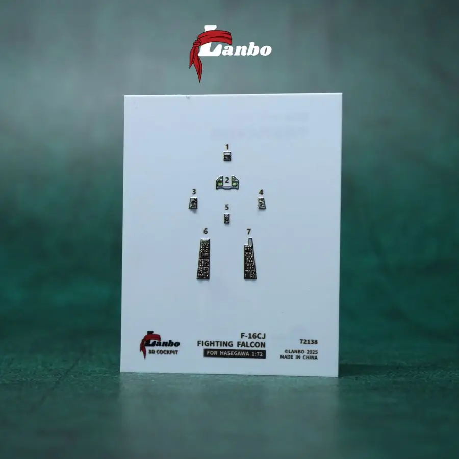 Lanbo Models F-16CJ FIGHTING FALCON 72138 FOR HASEGAWA 1:72 3D Cockpit