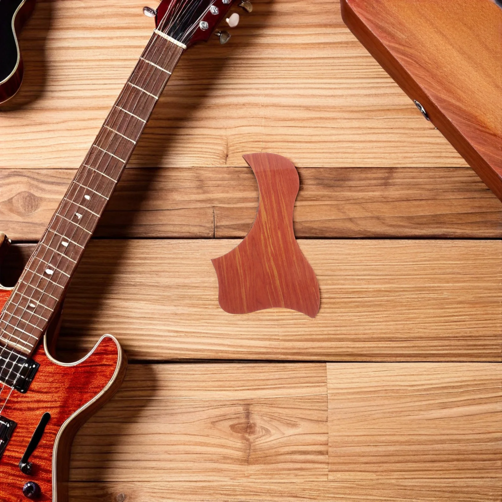 

2Pcs Acoustic Guitar Pickguard Stickers Walnut Rosewood Textures Easy Application Sound Integrity Maintained Decorative