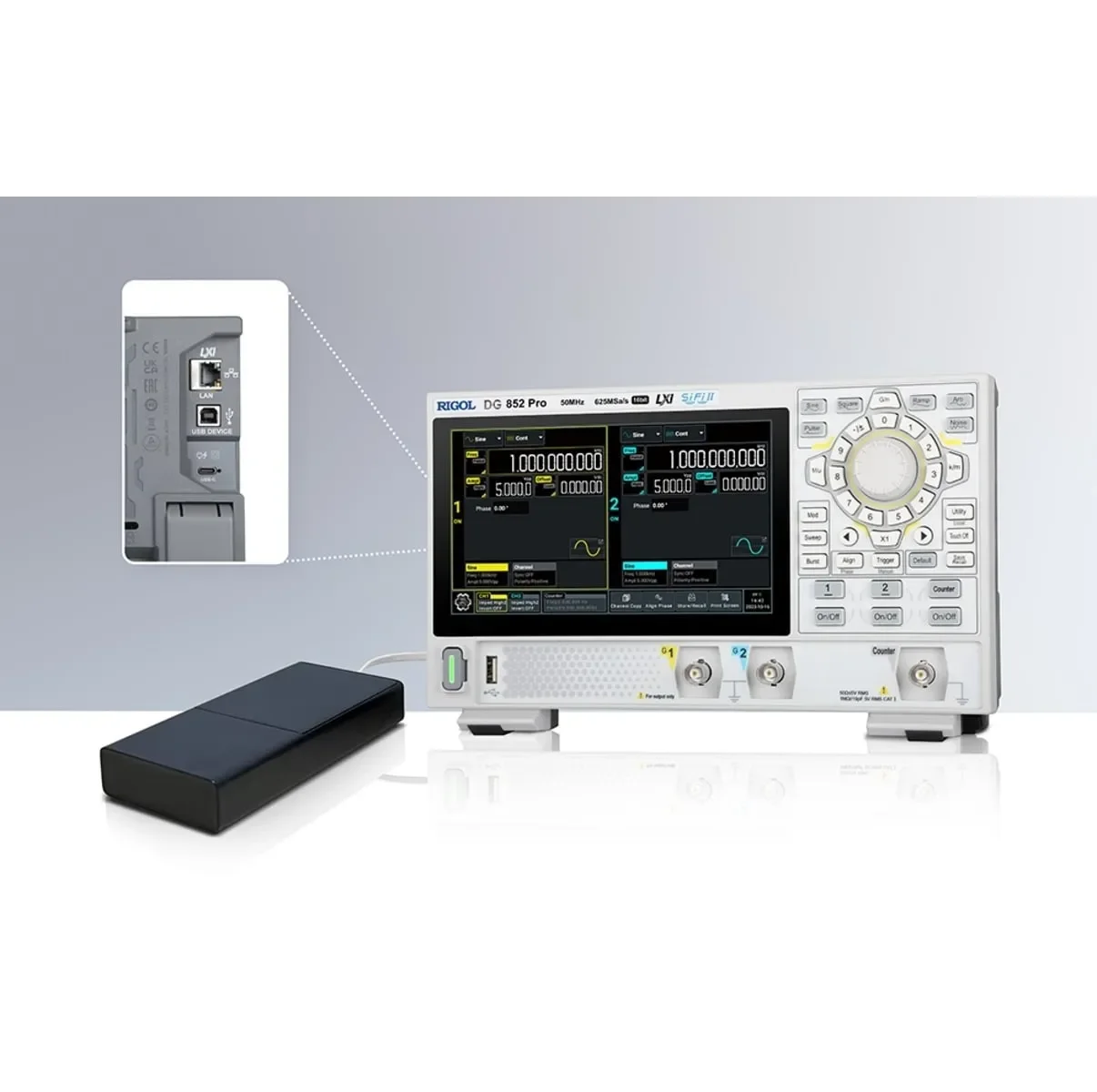 RIGOL DG822 Pro Arbitrary Waveform Generator 25MHz 625MS/s 2 Mpts 2CH 16 Bit DG800 Pro Series