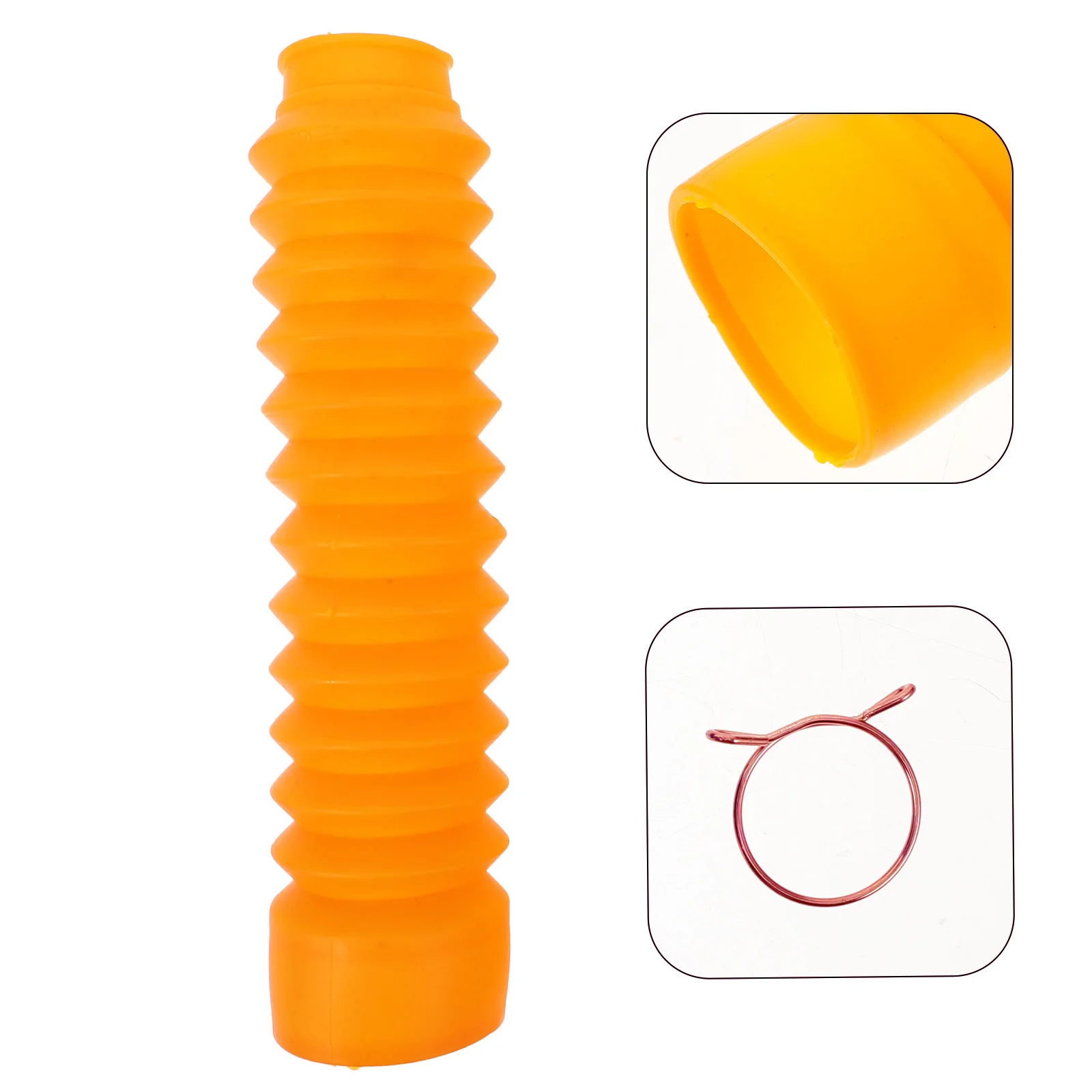 

Motorcycle Fork Cover Yellow Universal Fit Front Fork Protector for Dirt Bike Shock Absorber Dustproof Damping Boot Guard