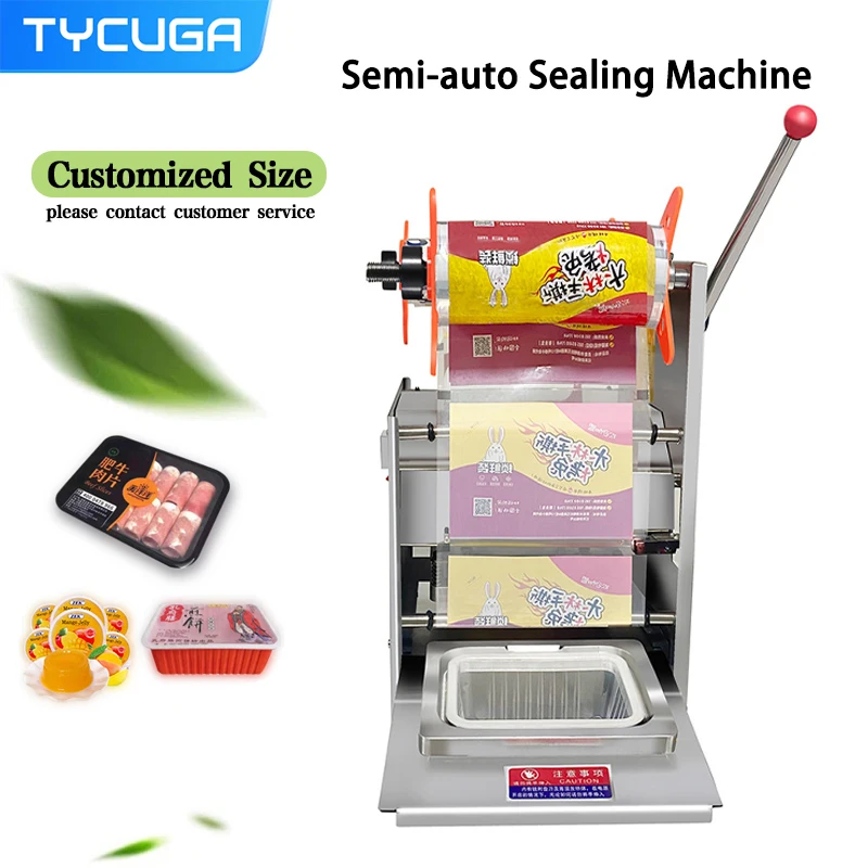 

Electric Manual PP Disposable Meal Box Seal Machine Packaging Sealer Lunch Box Packaging Plastic Food Container Sealing Meal