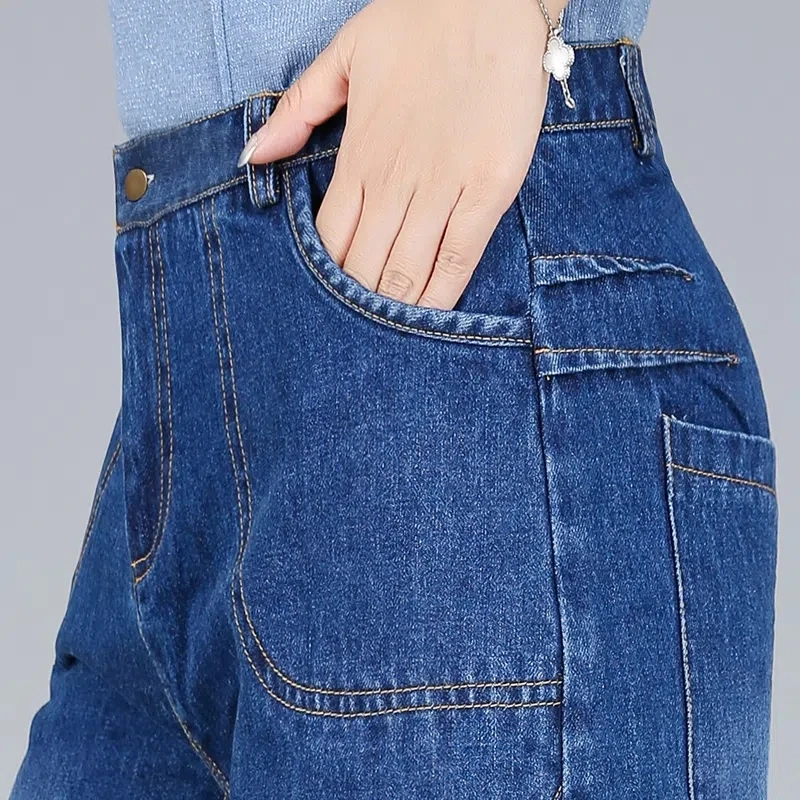 Super Loose Wide Leg Jeans Women High Waist Baggy Trousers Office Lady Fashion Straight Vaqueros Oversize Denim Pants Mother