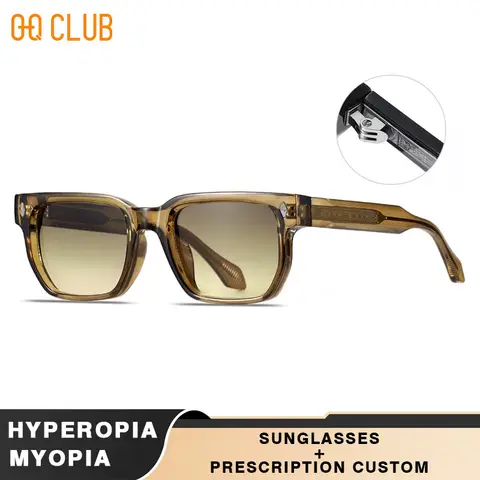 O-Q CLUB Retro Fashion Sunglasses Male Square UV400 Eyewear Woman Glasses Women Sunglass Luxury Women's Eyepieces Lunette Men