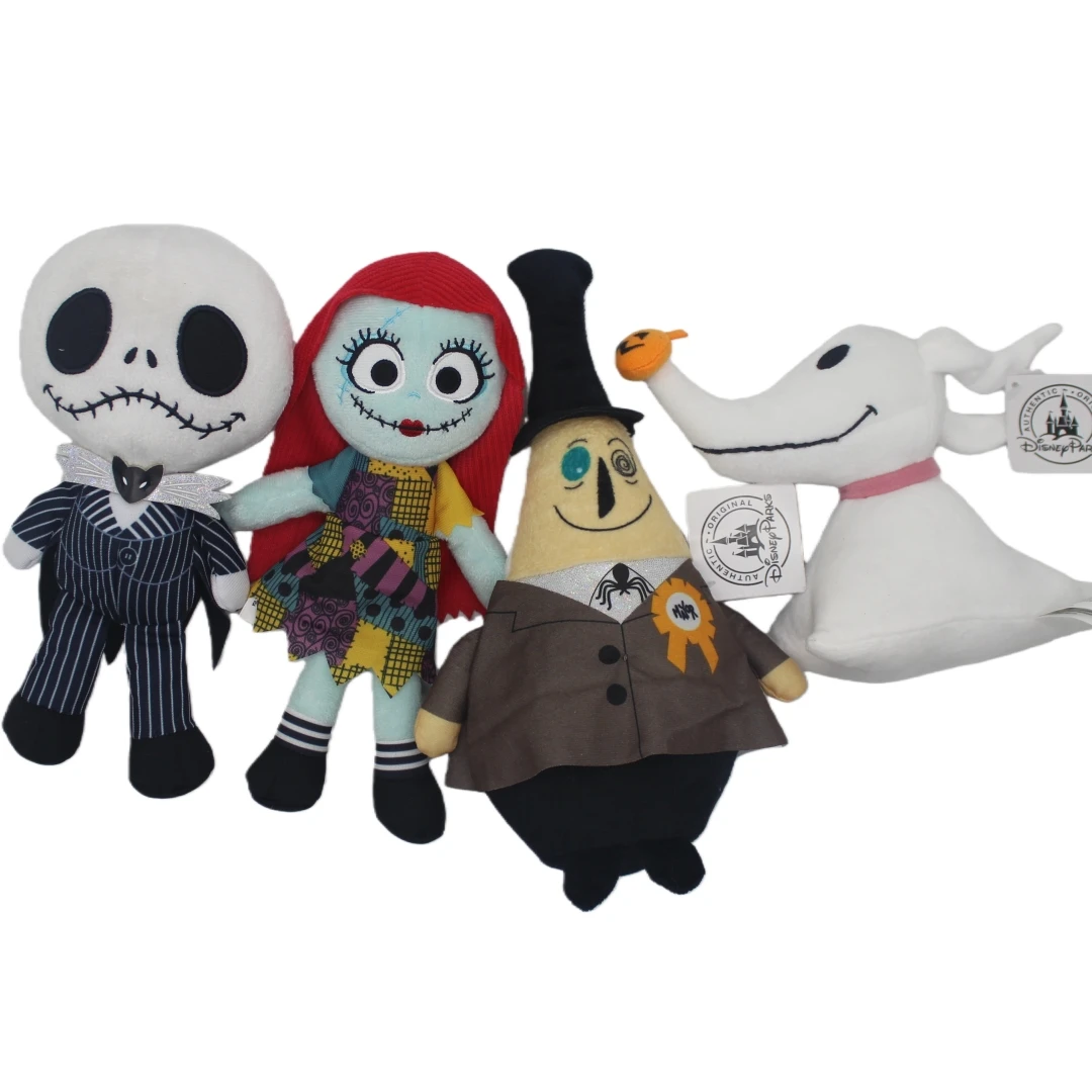 

4piece The Nightmare Before Christmas Jack Skellington Sally ZERO dog Anime Cartoon TOY Children Plush doll Christmas gift toys