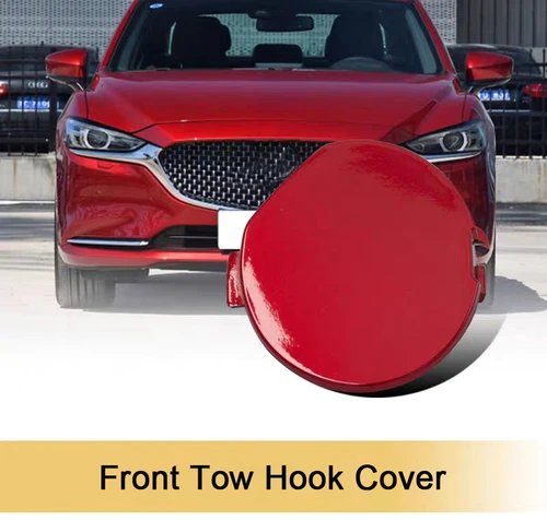 Imagen 2 del producto Para Mazda 6 Atenza 2020 2021, cubierta de gancho de remolque para parachoques delantero y trasero de coche, tapa de ojo de transporte para remolque