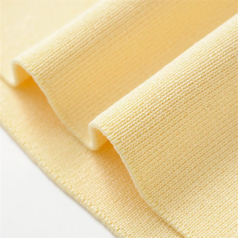 KEYANKETIAN letni nowy damski dekolt w serek z krótkim rękawem, dzianinowy top Office Lady pojedyncze piersi szczupła, cienka dzianina w jednolitym kolorze