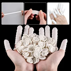 50/300pcs Disposable Fingertips Protector Gloves Natural Rubber Non-Slip Anti-Static Latex Finger Cots Fingertips Durable Tool
