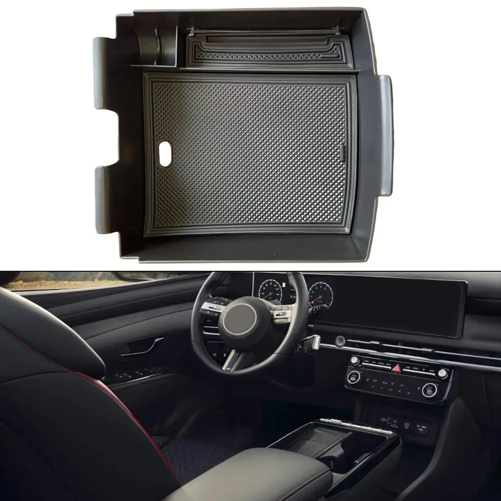 Abs caixa de armazenamento braço console central do carro bandeja para hyundai tucson console central apoio braço caixa armazenamento interno do carro organizador