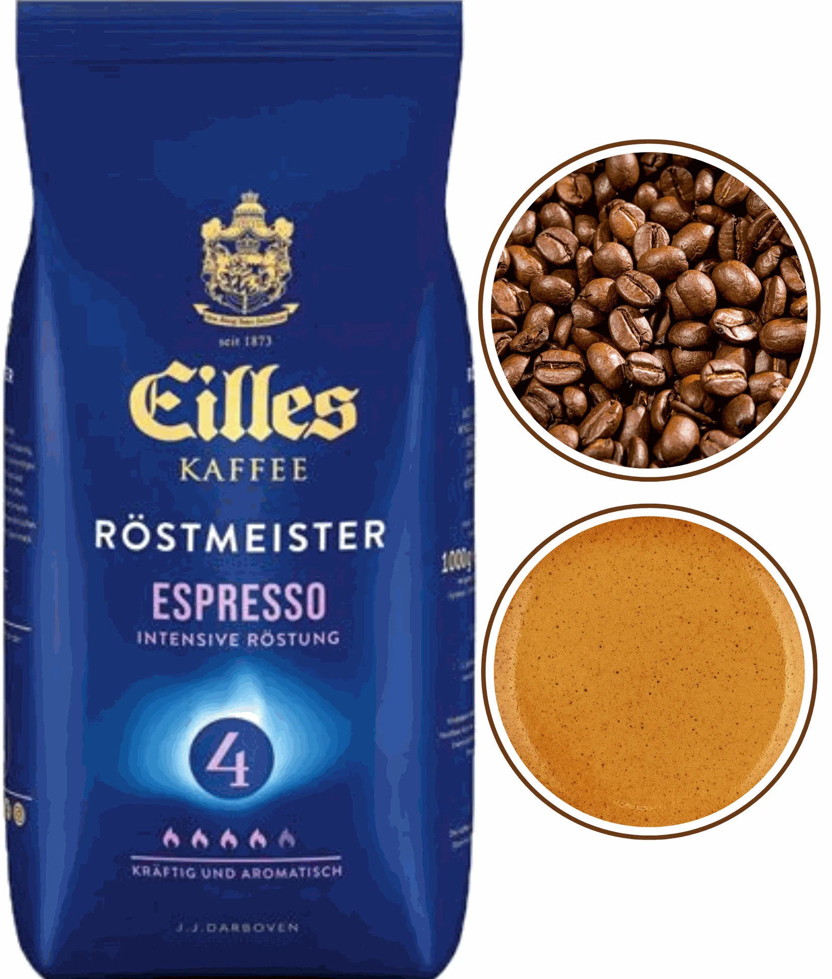 Eilles Rostmeister Espresso kawa ziarnista intensywna mocno palona 1kg