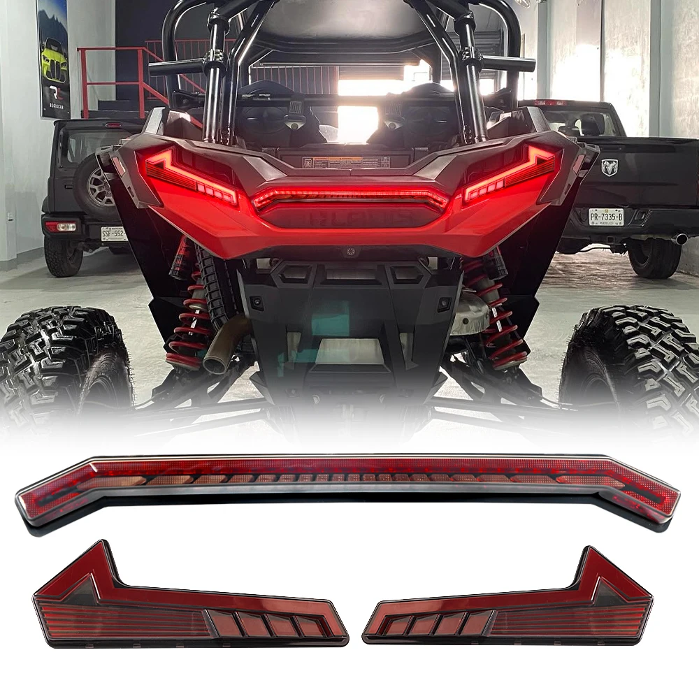 

Plug N Play дымчатый красный светодиодный задний 3-й тормозной центр в сборе для Polaris 2019-2023 RZR XP 1000 ATV UTV аксессуары