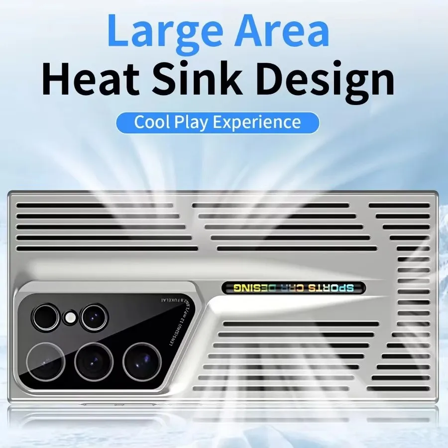 تبديد الحرارة التبريد قضية الهاتف لسامسونج S25 S24 S23 الترا S22 زائد تصفيح للصدمات شفرة عدسة الكاميرا غطاء للحماية #6