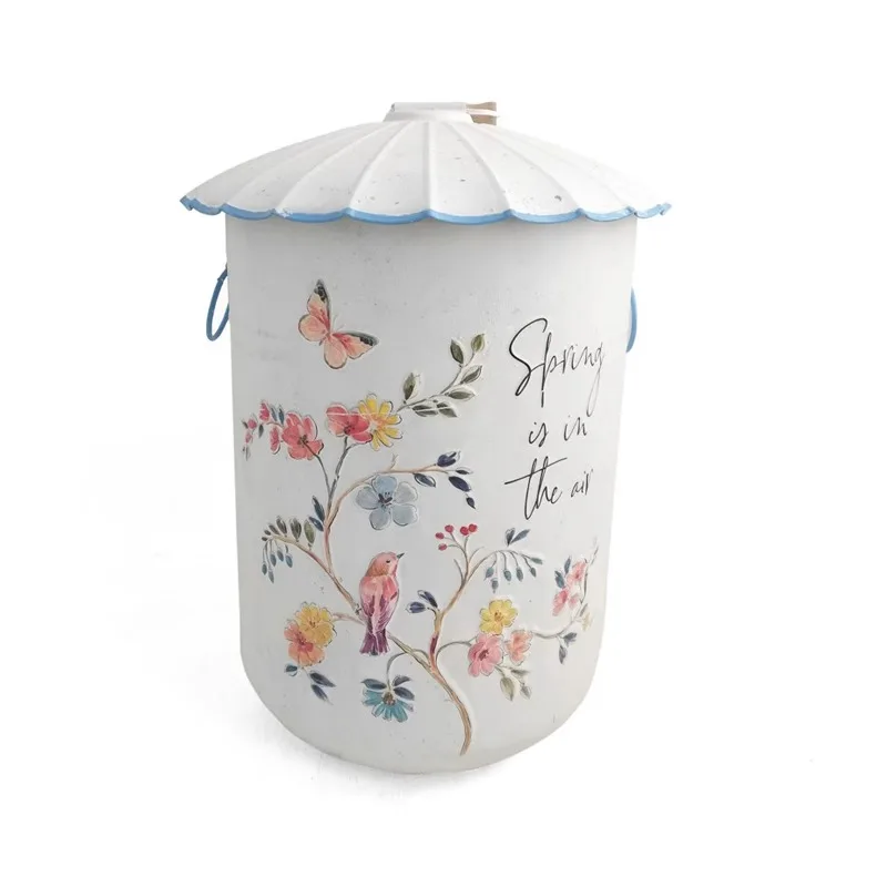 - European fresh flower bucket, three-dimensional flower and bird storage, home decoration flower utensils, garden ornaments, re