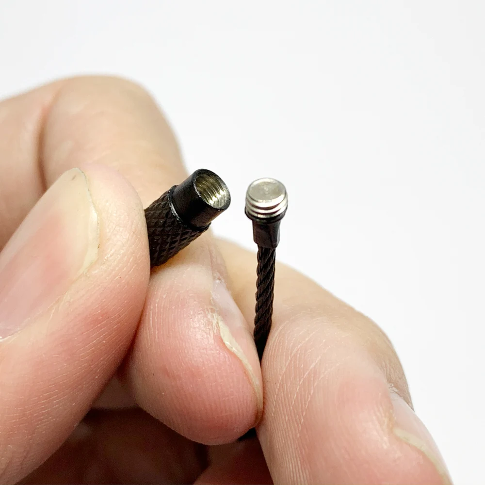 10pcs Colorful Stainless Steel Rope Pendant Key Clasp Chain DIY Luggage Tag Holder Cable Label Rings Jewelry Findings