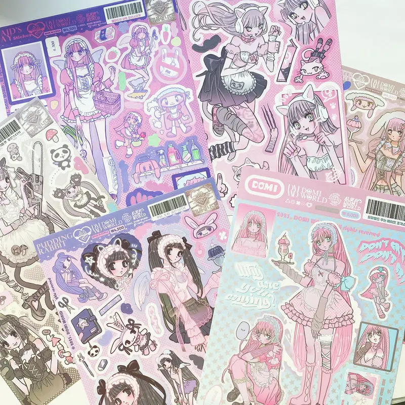 

Korean Domi Deco Sticker Scrapbook Stationery Decorative Stickers Arts Diy Crafts Album Journal Planner Card Sticker Diy Techo