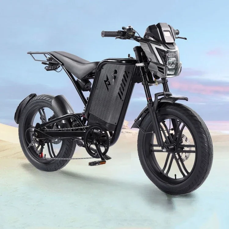 

Wide fat tire off-road motorcycle urban lithium retro battery bike