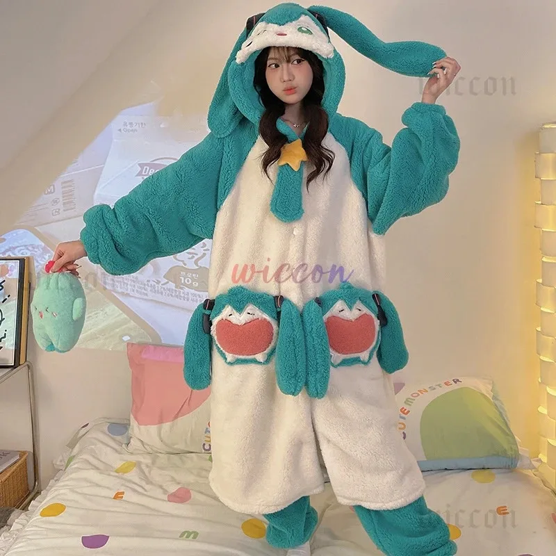 DY20Anime Guardian Sailor Tsukino Usagi Cosplay camisón disfraz Miiku pijamas Coral polar lindo pijama cálido de dibujos animados hogar Set25