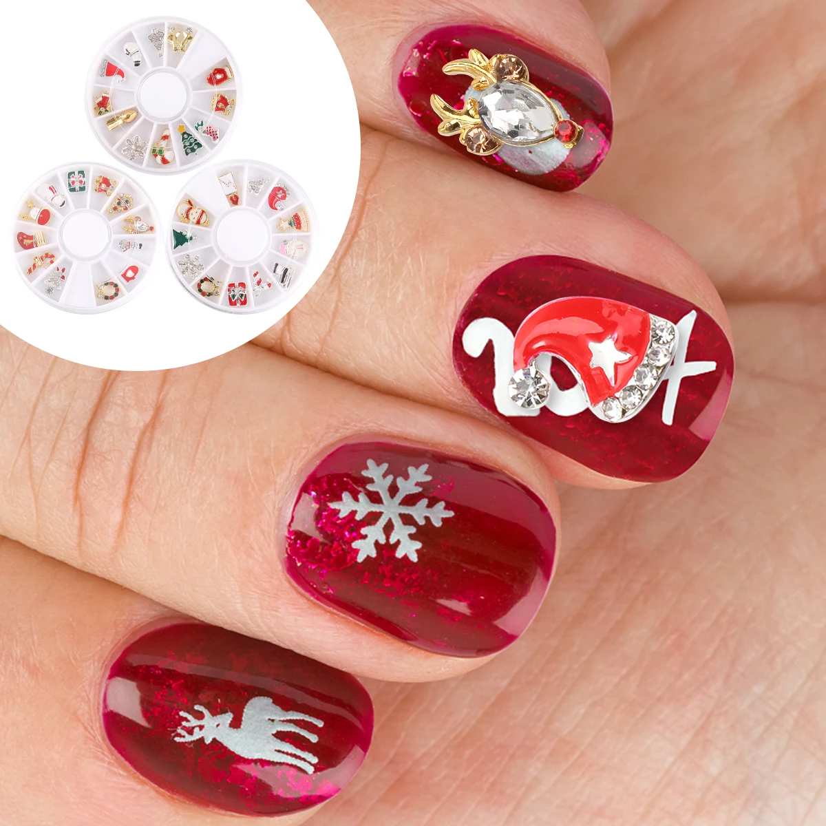 

Christmas Alloy Nail Decoration Exquisite Craftsmanship Manicure Supplies Nail Art Accessories Festive Party Tools