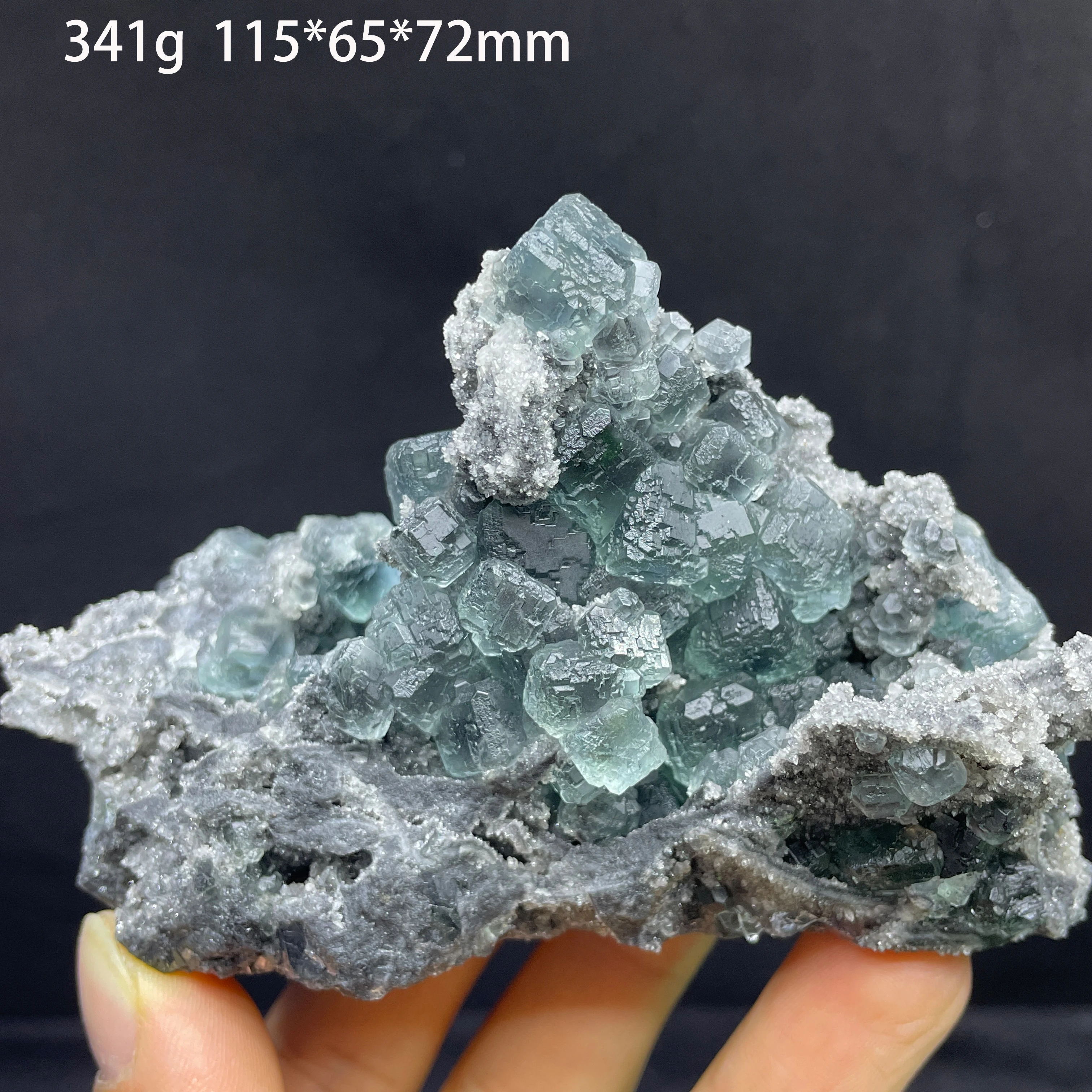 Natural Fujian Green Fluorite Crystal Cluster Mineral Specimen for Teaching Energy Feng Shui Home Decoration Gift