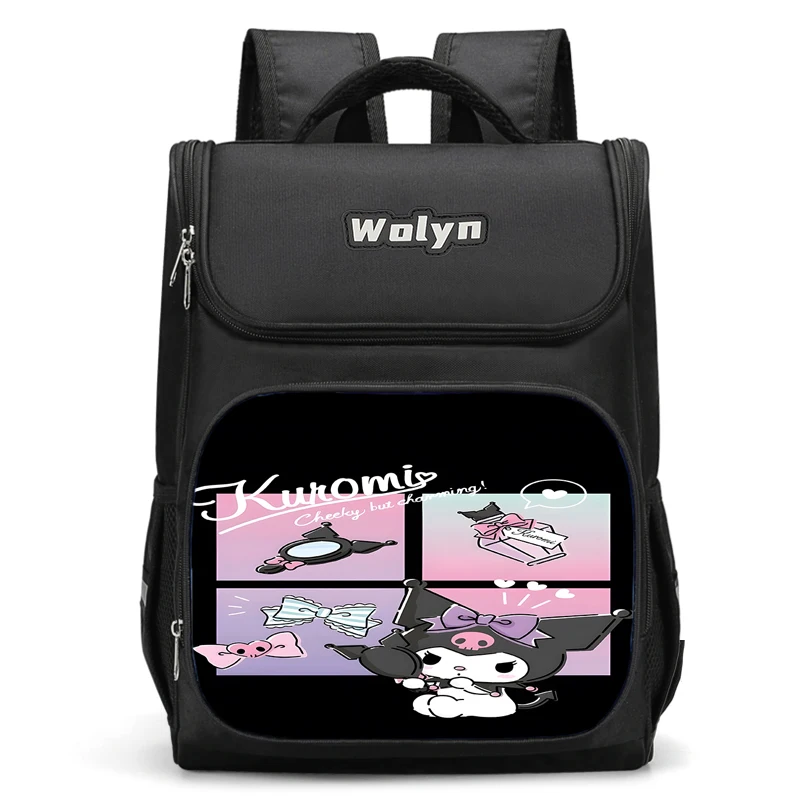 Mochila grande e bonito anime Kuromi para homens e mulheres, durável e multi-compartimento, bolsa escolar para crianças, meninos e meninas, bolsa de viagem, Y2K