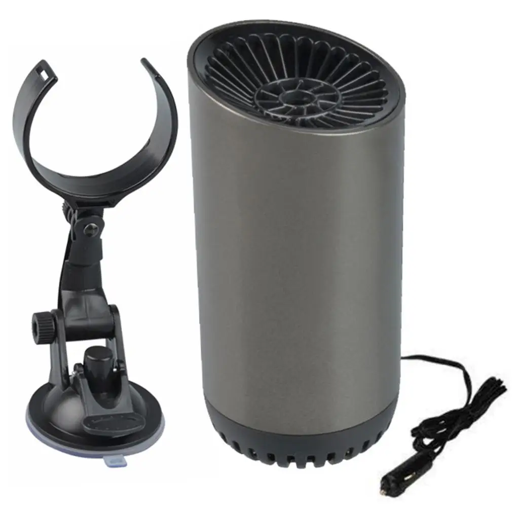 Car Heater 150W 12V Fast Defrost Windshield Fan Suction Holder Adjustable Rotation Defogger Warm Air for Vehicles