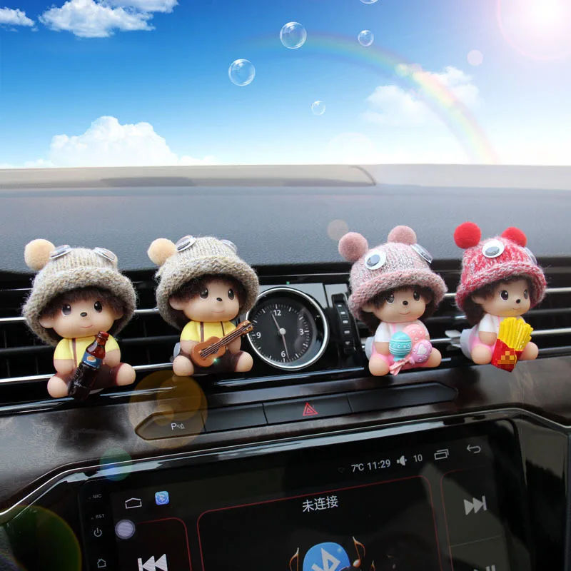 Cute Cartoon Car Air Freshener Outlet Fragrance Magnetic Design Auto Accessories Interior Decoration Perfume Diffuse