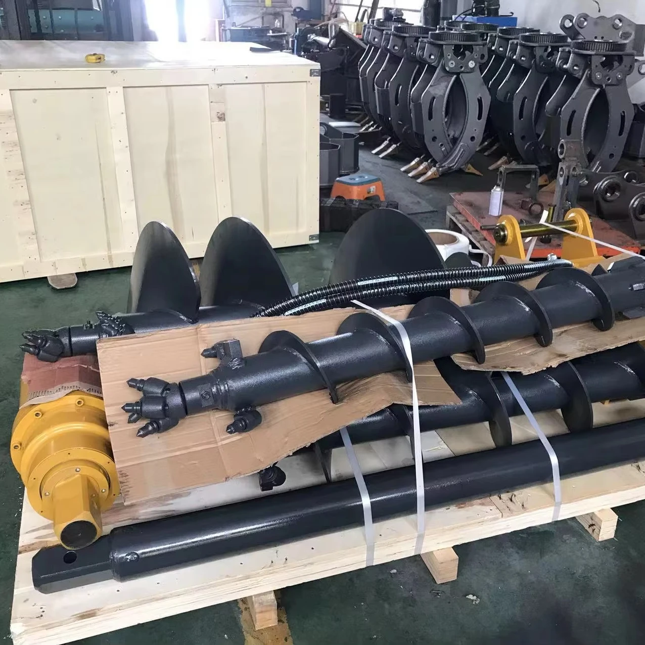 

Heavy Hydraulic Earth Auger Drill With Rock Blade Drill For Excavator And Crane To Post Hole