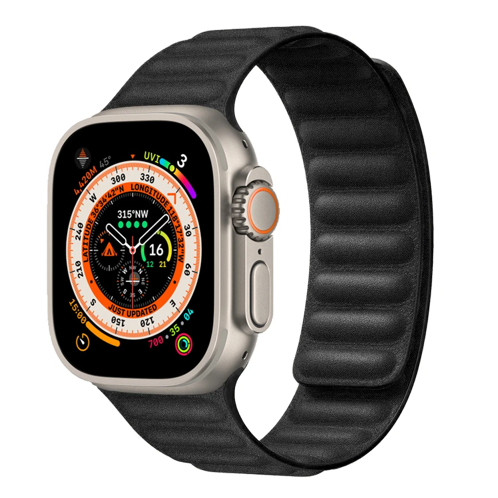 

Ремешок тканевый для Apple Watch Band 44 мм 40 мм 45 мм 41 мм, браслет с магнитной петлей для iWatch Series 9 8 SE 7 Ultra 2 49 мм