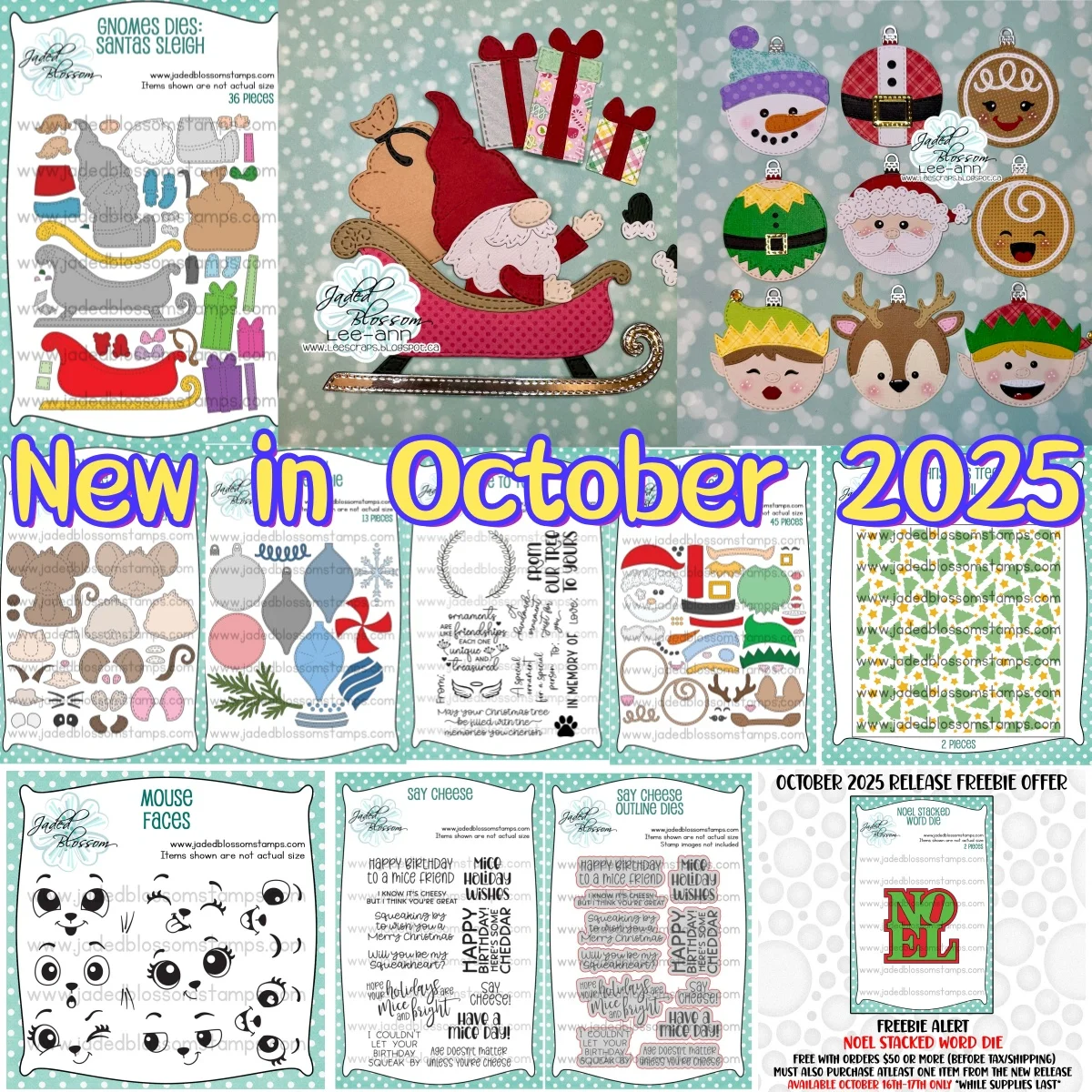 

Christmas 2025 Santas Sleigh Lamp Mouse Faces Metal Cutting Dies Clear Stamps Stencil for DIY Making Card Scrapbook Decoration