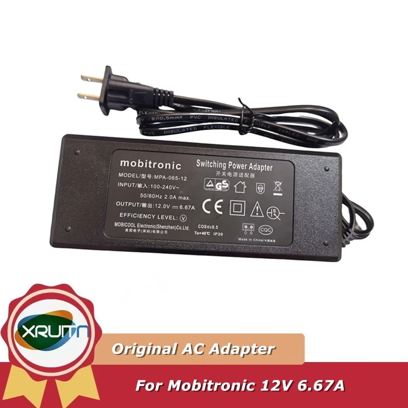 

Genuine MPA-065-12 Switching Power Adapter 12V 6.67A 80W Charger for Mobitronic NSA80ED-120667 82-EC-MPA6512-1 Power Supply